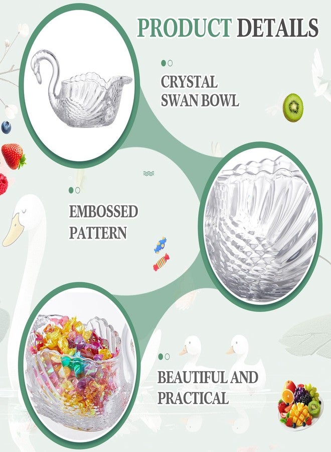 Patelai 9.84 x 5inch Crystal Swan Bowl Decorative Centerpiece Bowl for Candy Dish Flower Vase Fruits Table Decoration Holiday Gift - Image 3