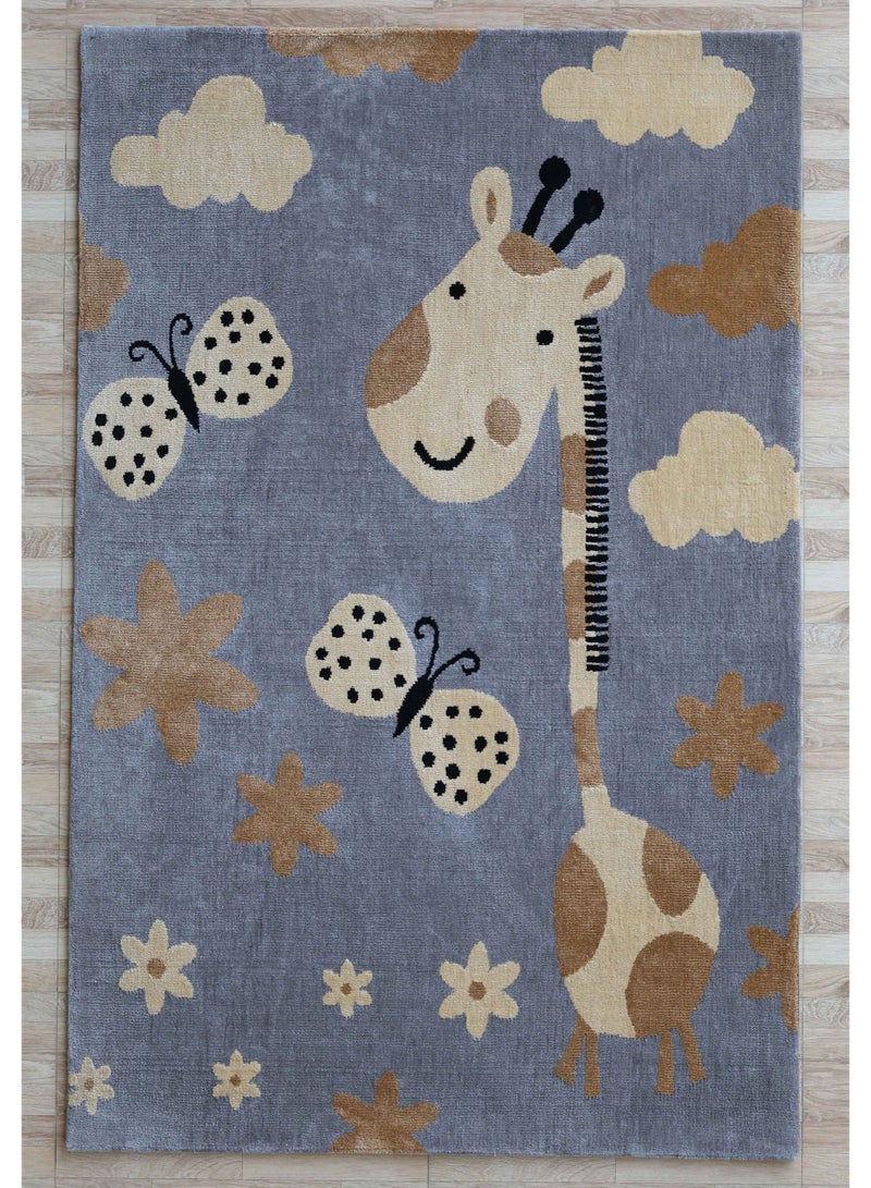 Ramsha Kids Soft Area Rug 120x180 cm – KD-003 Plush Playroom & Bedroom Carpet for Children | Ultra-Comfort Kids Floor Rug UAE - Image 1