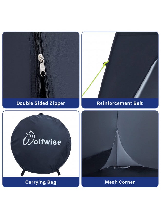 WolfWise 6.6FT Portable Pop Up Shower Privacy Tent Spacious Dressing Changing Room for Toilet Camping Biking Beach - Image 4