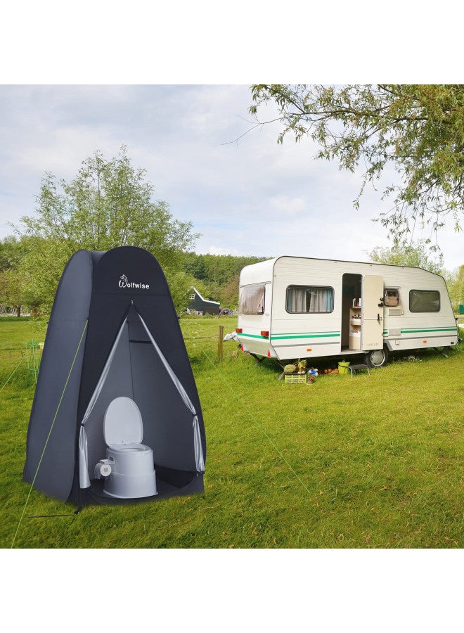 WolfWise 6.6FT Portable Pop Up Shower Privacy Tent Spacious Dressing Changing Room for Toilet Camping Biking Beach - Image 3