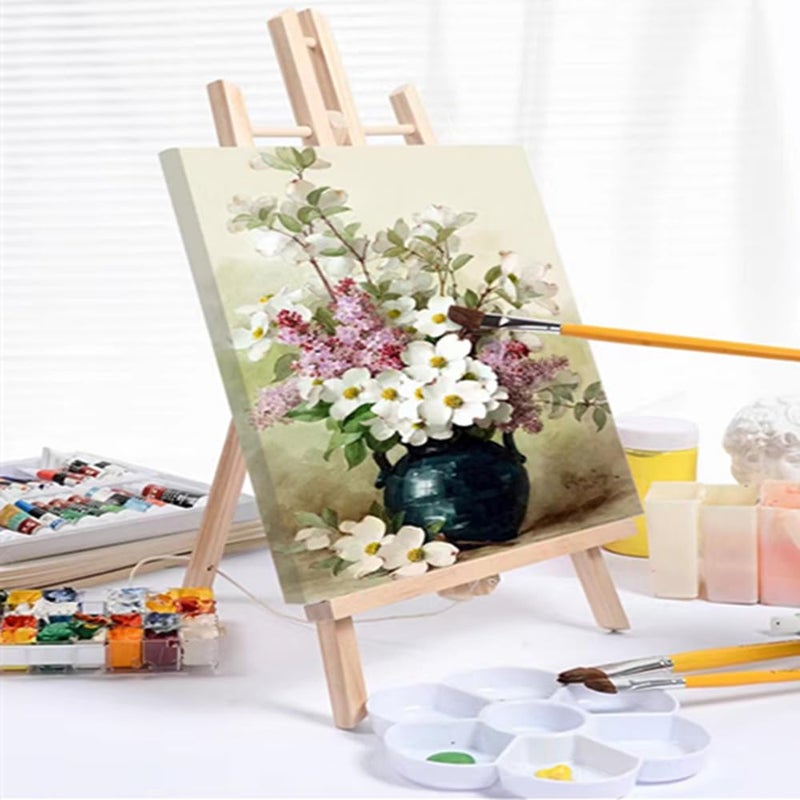 DSUWAZU 11.8"" Wood Easels  Small Tabletop Display Stand  Tripod  Painting Party Easel  Kids Student Tabletop Easels For Painting  Portable Canvas Photo Picture Sign Holder - Image 5
