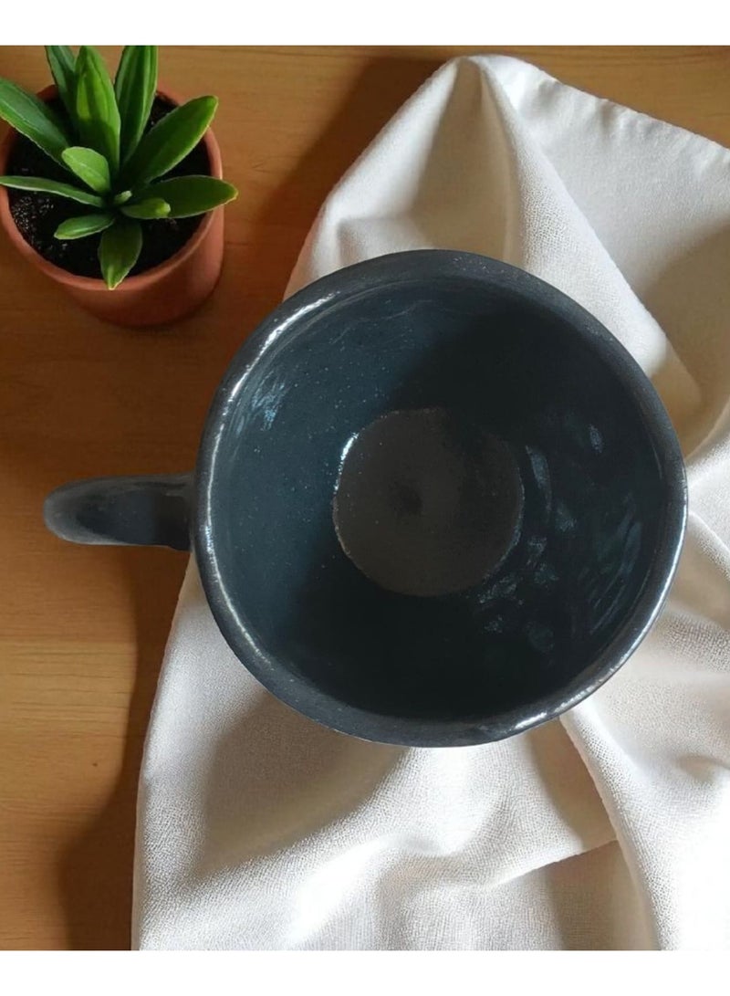 color zone pottery 300ml ceramic and earthenware mug, each piece is unique, microwave safe - Image 3