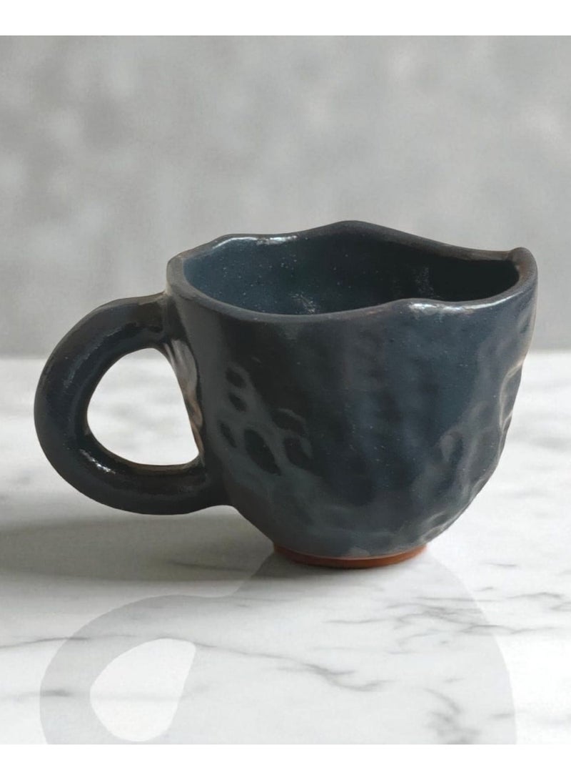 color zone pottery 300ml ceramic and earthenware mug, each piece is unique, microwave safe - Image 2