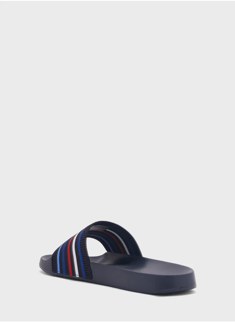 TOMMY HILFIGER Global Stripes Pool Slides