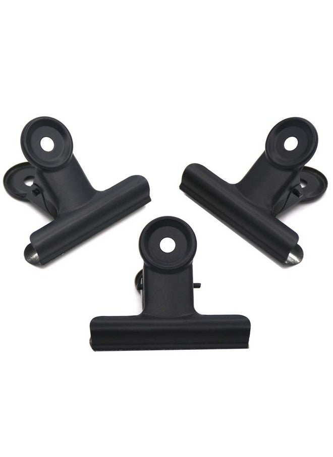 Coideal Black Bulldog Paper Clips 2 Inch, 20 Pack Large Metal Hinge Clips Binder Bull Clip Clamps For Food Bags, Pictures Photos, Art Crafts, Office Supply (50Mm)  - Image 1