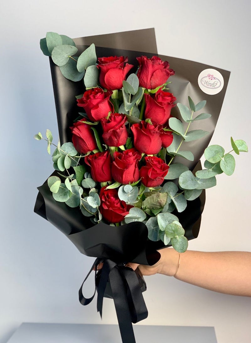 wardi Traditional One Sided Bouquet | SAME DAY DELIVERY
