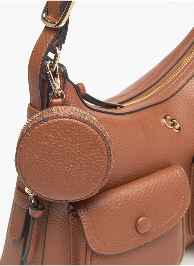 Celeste Solid Shoulder Bag with Coin Purse and Adjustable Handle