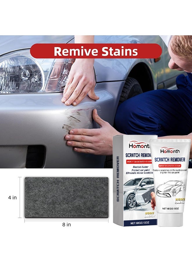 Homonth Nano Sparkle Cloth Car Polish Scratches Remover, 6PCS Multi-Purpose Nano Magic Cloth Easy To Repair Small Scratched Water Spots Scratch Car Remover For All Car, Magic Wipes Cleaning Cloth Car Scratch Repair Paste, Scuff Repair Polishing Wax Kit for Deep Scratch Repair - Image 3