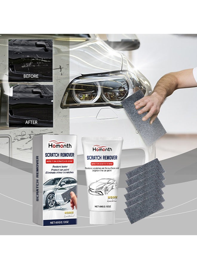 Homonth Nano Sparkle Cloth Car Polish Scratches Remover, 6PCS Multi-Purpose Nano Magic Cloth Easy To Repair Small Scratched Water Spots Scratch Car Remover For All Car, Magic Wipes Cleaning Cloth Car Scratch Repair Paste, Scuff Repair Polishing Wax Kit for Deep Scratch Repair - Image 2