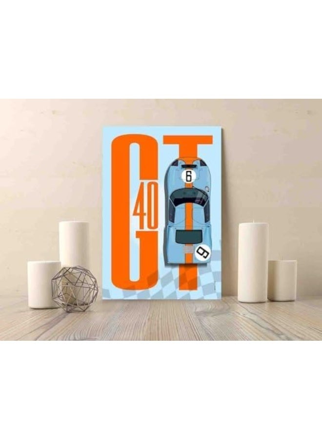 EKA GT40 Top Tribute Wall Art for Decoration Home And Office Decor Poster, 30x40cm, 1Pcs (Unframed Poster) - Image 3