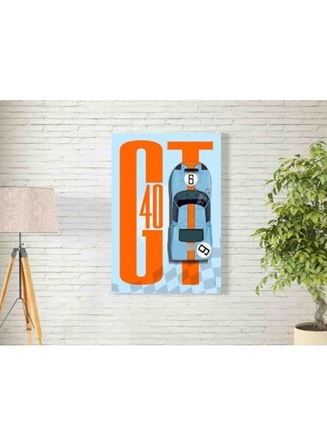 EKA GT40 Top Tribute Wall Art for Decoration Home And Office Decor Poster, 30x40cm, 1Pcs (Unframed Poster) - Image 1