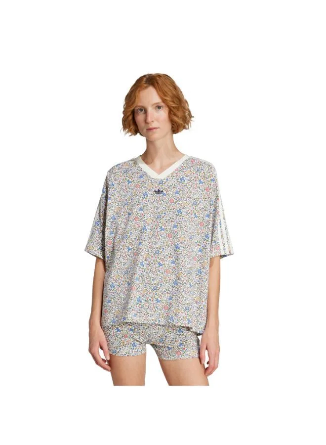 adidas Originals ADIDAS ORIGINALS X LIBERTY LONDON AOP BOYFRIEND T-SHIRT