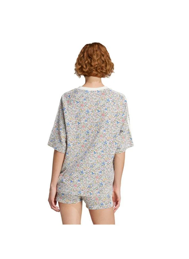adidas Originals ADIDAS ORIGINALS X LIBERTY LONDON AOP BOYFRIEND T-SHIRT