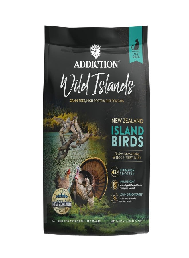 Addiction Wild Islands Island Bird Dry Cat Food, Premium Duck, Turkey & Chicken Recipe with High-Protein & Grain-Free Formula for Feline Health - 10lbs - Image 1
