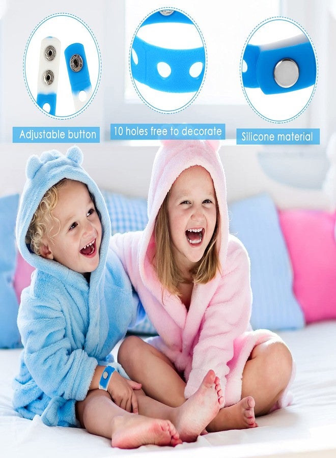 MTLEE 20 Pcs Silicone Charm Bracelets Bulk 7 Inch Rubber Charm Bracelets Adjustable Silicone Wristbands Cute Rubber Bands Swimming Identify Birthday Gifts for Kids Boys Girls Shoe Party Favors - Image 3