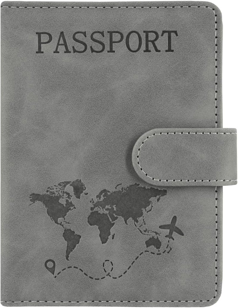 ACdream Passport Holder for Travel Essentials, Rfid Blocking Passport Wallet Cover Case for Travel Must Haves Accessories, Book Holders for Women/Men- Grey - Image 1