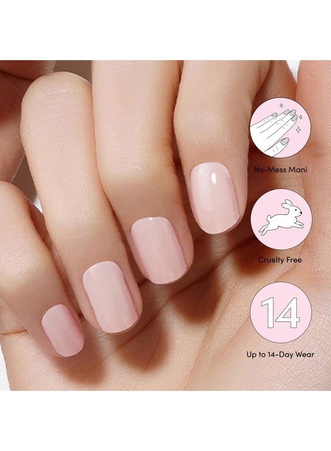 DASHING DIVA Glaze Nail Starter Kit - Pale Pink - Semi-Cured, Long Lasting & Tear Resistant Gel Nail Strips - 7 Piece Manicure Set With 32 Strips & Mini Led Lamp - Image 5