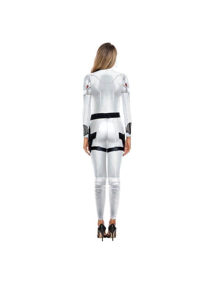 Black Widow Cosplay - One-piece Costume With Printed Leggings For The Actress Role - Image 3