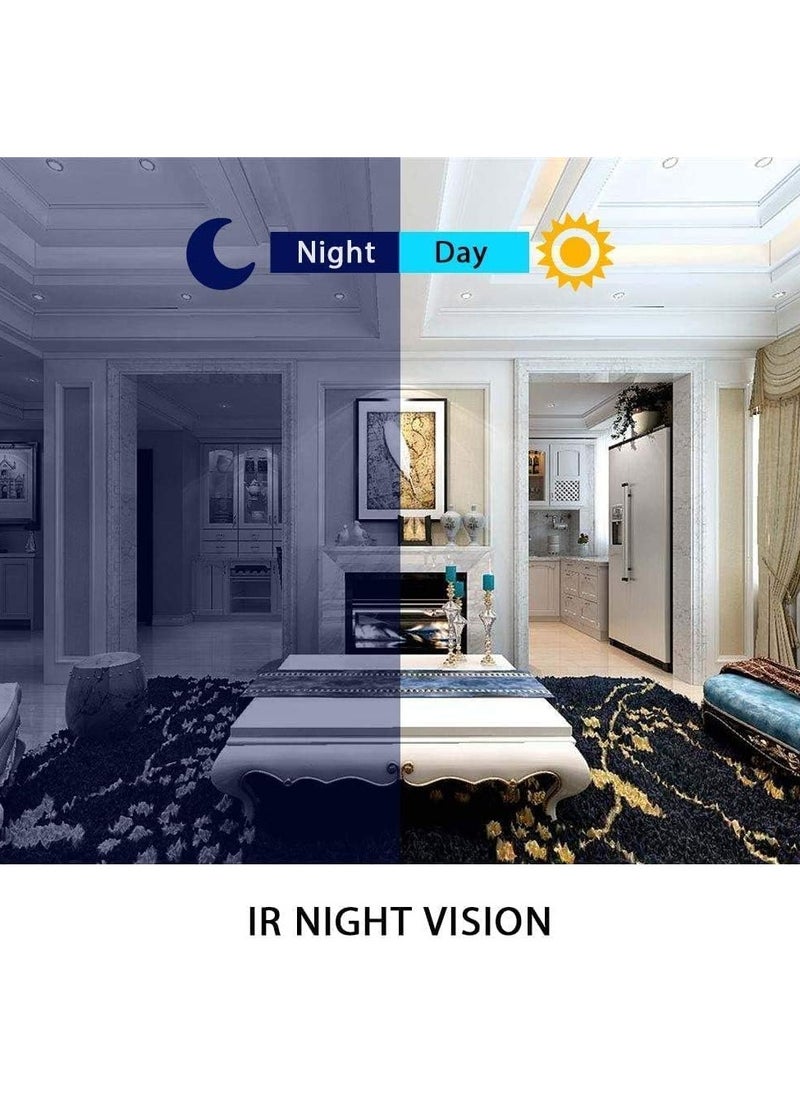 WiFi Mini Hidden Camera Full HD 1080P Night Vision Motion Sensor iPhone Android Support Security Nanny Cam Wireless Video Detection Compact Design