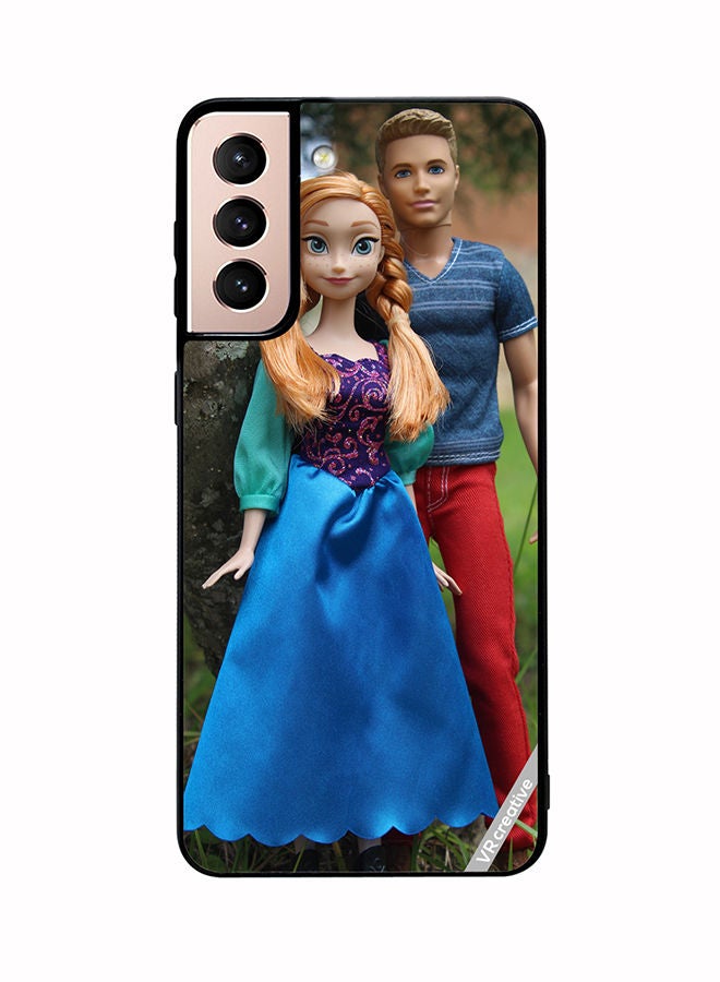 VR CREATIVE Protective Case Cover For Samsung Galaxy S21 5G Barbie With Boy Design Multicolour - Image 1