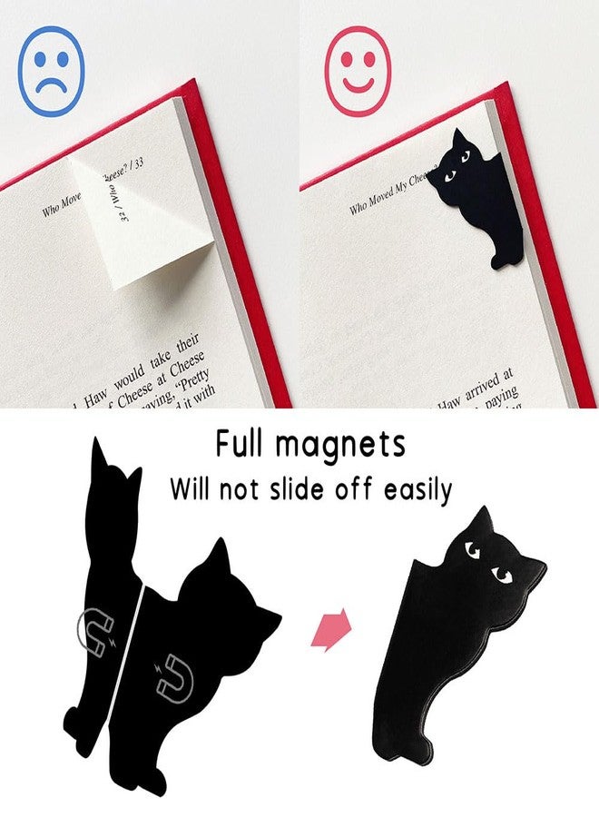 yasest Magnetic Bookmarks - 18 Pieces Assorted Cute Book Markers Clip Set for Teachers Students Book Lovers Reading, for School Office Home Supplies, Kawaii Cat Magnet Page Markers - Image 2