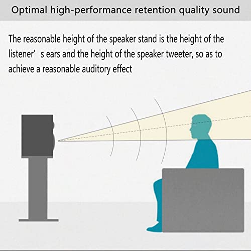 IBVIVIC 27.5 Inch (70CM) - Pair- Wood Speaker Stands for Home-Cinema HiFi Desktop and Satellite Speakers Monitor Stands, Enhanced Audio Listening Experience for Home Theaters - Image 3