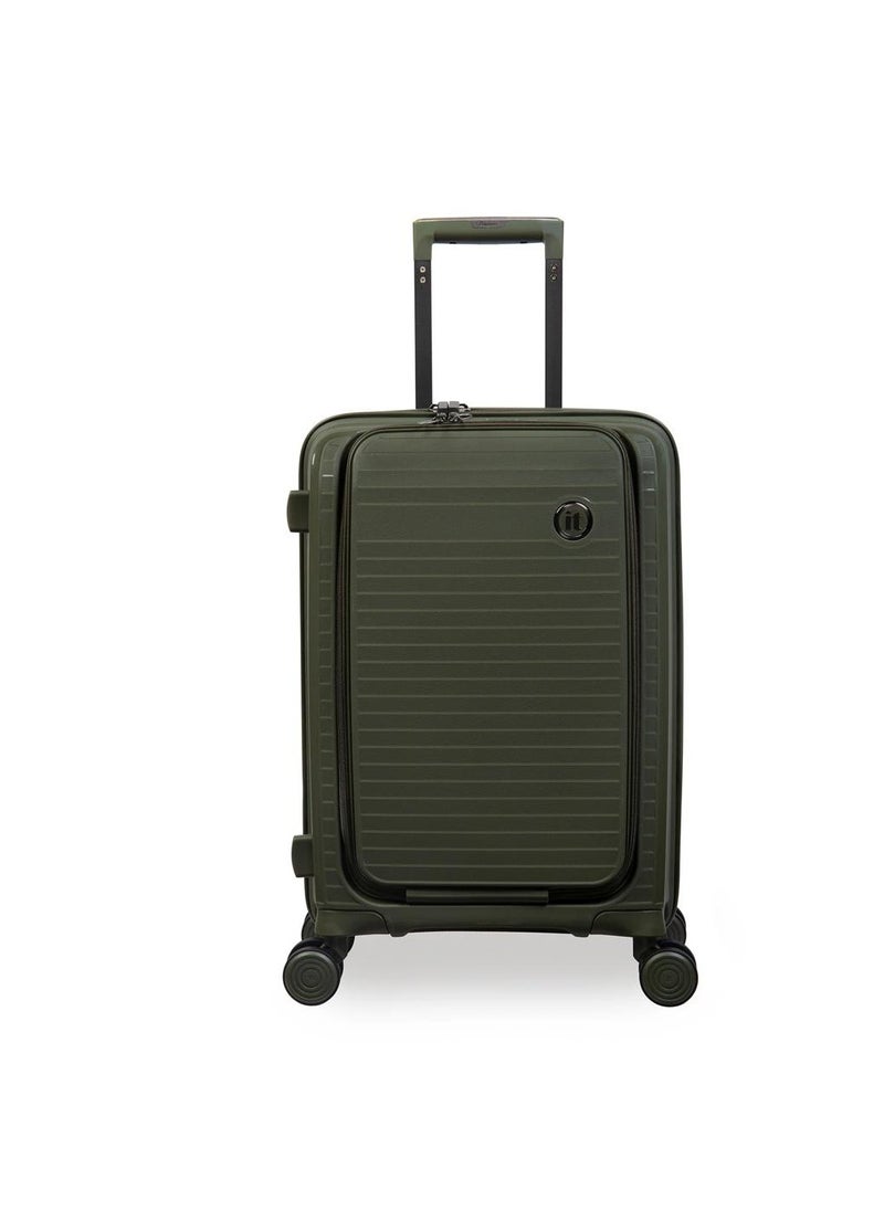 it Luggage it luggage Spontaneous, Unisex Polypropylene Material Hard Case Luggage, 8x360 degree Spinner Wheels, Expandable Trolley Bag, TSA Type lock,15-2881-08OL- Size Cabin with Pocket, Color Olive Night  - Image 1