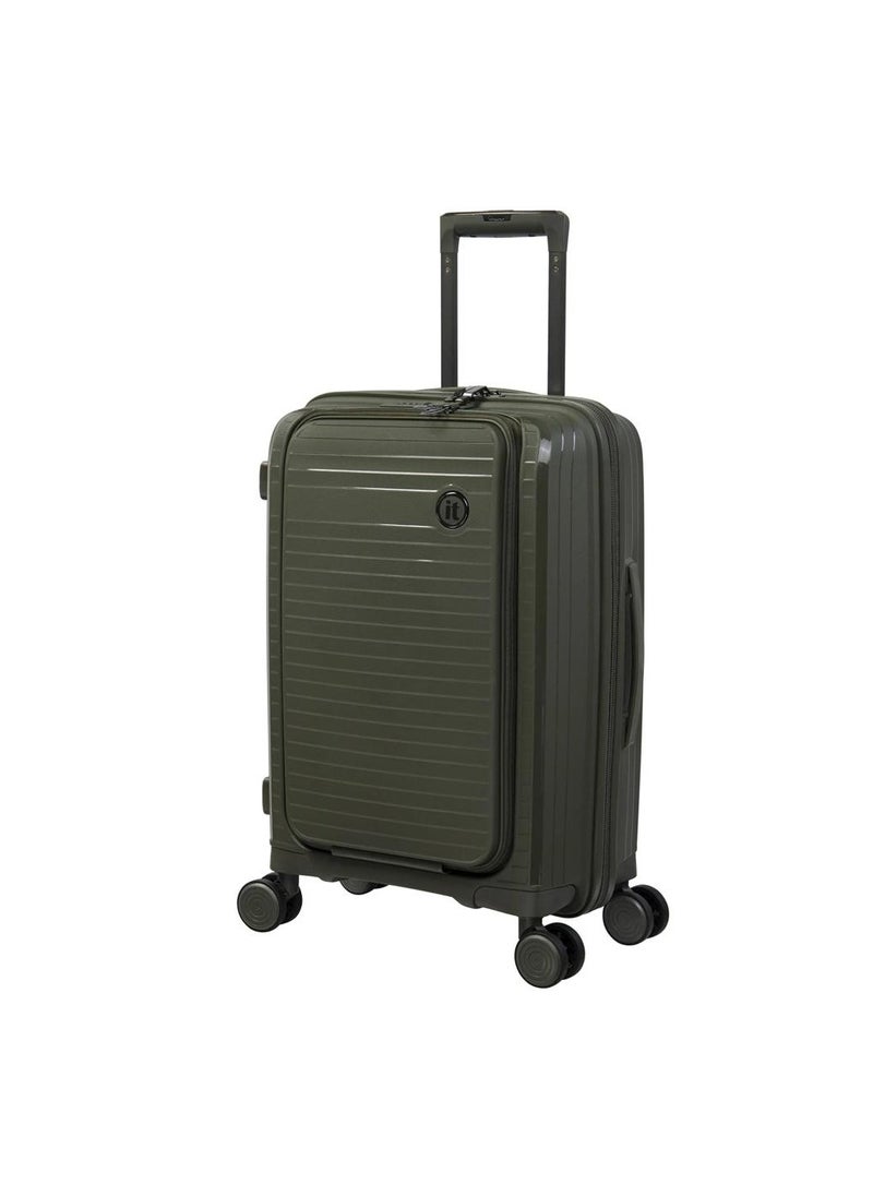 it Luggage it luggage Spontaneous, Unisex Polypropylene Material Hard Case Luggage, 8x360 degree Spinner Wheels, Expandable Trolley Bag, TSA Type lock,15-2881-08OL- Size Cabin with Pocket, Color Olive Night  - Image 2