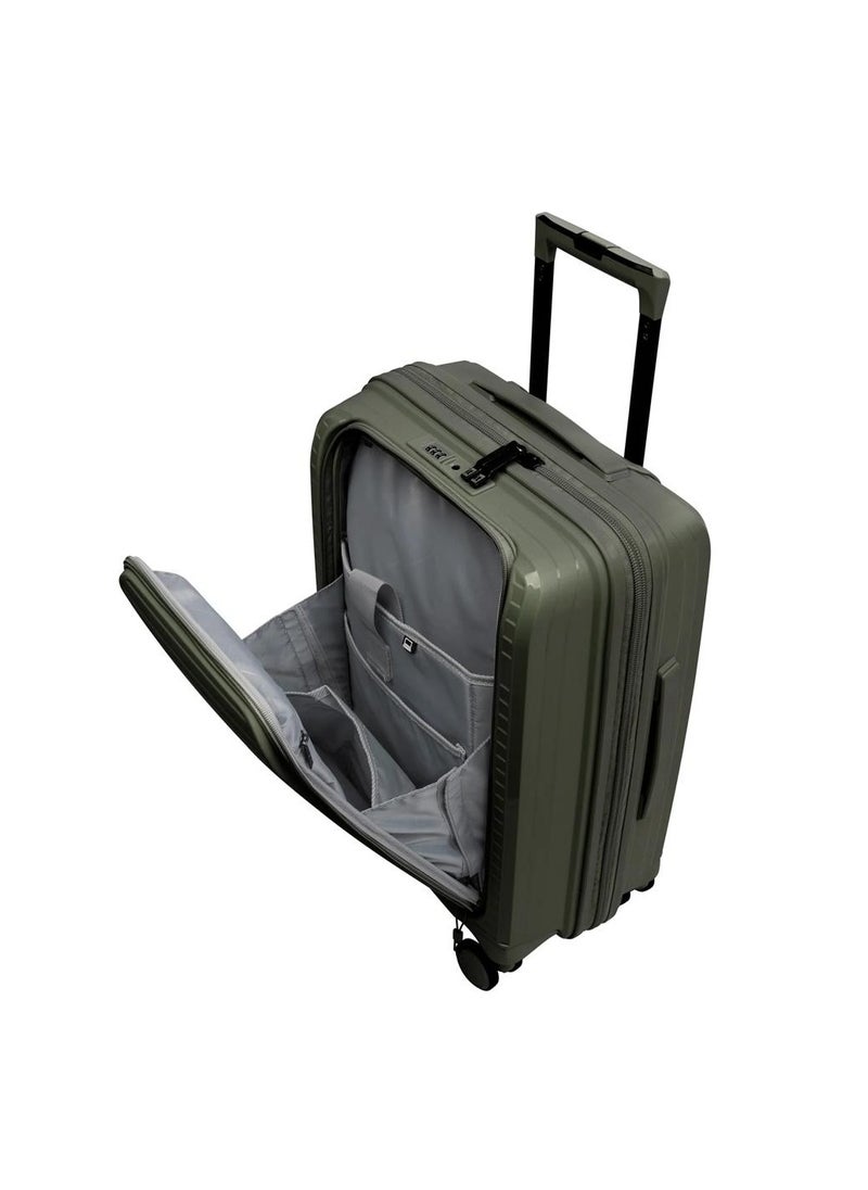 it Luggage it luggage Spontaneous, Unisex Polypropylene Material Hard Case Luggage, 8x360 degree Spinner Wheels, Expandable Trolley Bag, TSA Type lock,15-2881-08OL- Size Cabin with Pocket, Color Olive Night  - Image 3