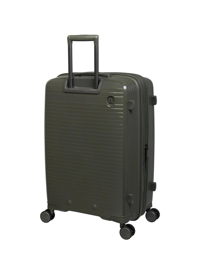 it Luggage it luggage Spontaneous, Unisex Polypropylene Material Hard Case Luggage, 8x360 degree Spinner Wheels, Expandable Trolley Bag, TSA Type lock,15-2881-08OL- Size Cabin with Pocket, Color Olive Night  - Image 4