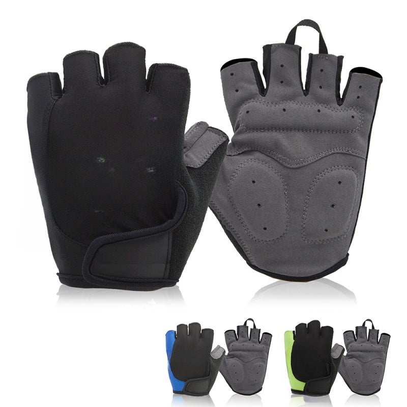 MOREOK Cycling Gloves XL Blue: Shock-Absorbing Padding, Wear-Resistant Microfiber Leather Palm - Ventilated Air Holes, Finger Loops for Easy Removal, Sweat Wipe for Road Cyclists - Image 5