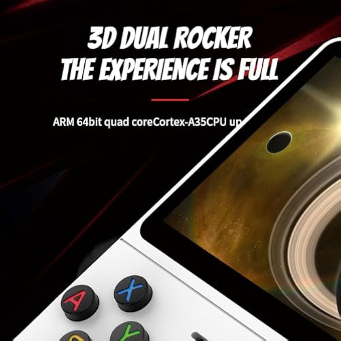 R36S HANDHELD GAME CONSOLE, 3.5 INCH IPS SCREEN OPEN SOURCE LINUX SYSTEM RETRO HANDHELD, 64G TF CARD 15000+ GAMES 10+ EMULATORS HANDHELD EMULATOR WITH DUAL 3D JOYSTICKS FOR BOYS AND GIRLS - Image 5