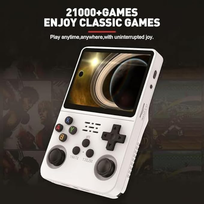 R36S HANDHELD GAME CONSOLE, 3.5 INCH IPS SCREEN OPEN SOURCE LINUX SYSTEM RETRO HANDHELD, 64G TF CARD 15000+ GAMES 10+ EMULATORS HANDHELD EMULATOR WITH DUAL 3D JOYSTICKS FOR BOYS AND GIRLS - Image 3