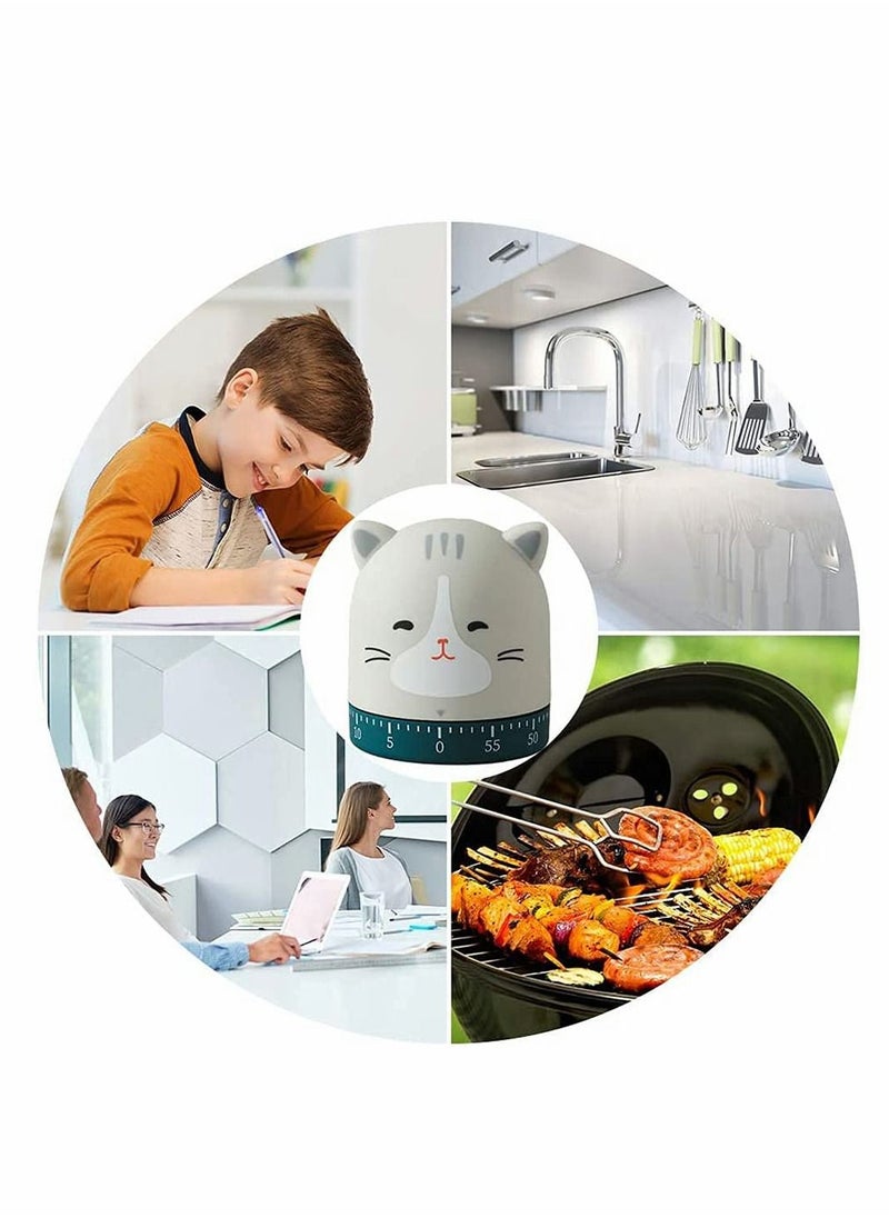 SYOSI Mechanical Kitchen Timer,  360 Degree Rotating Cute Animals Mechanical Timer for Kids, No Batteries Loud Ring, Cooking Reading Do Sports Boiling Egg  - Image 3