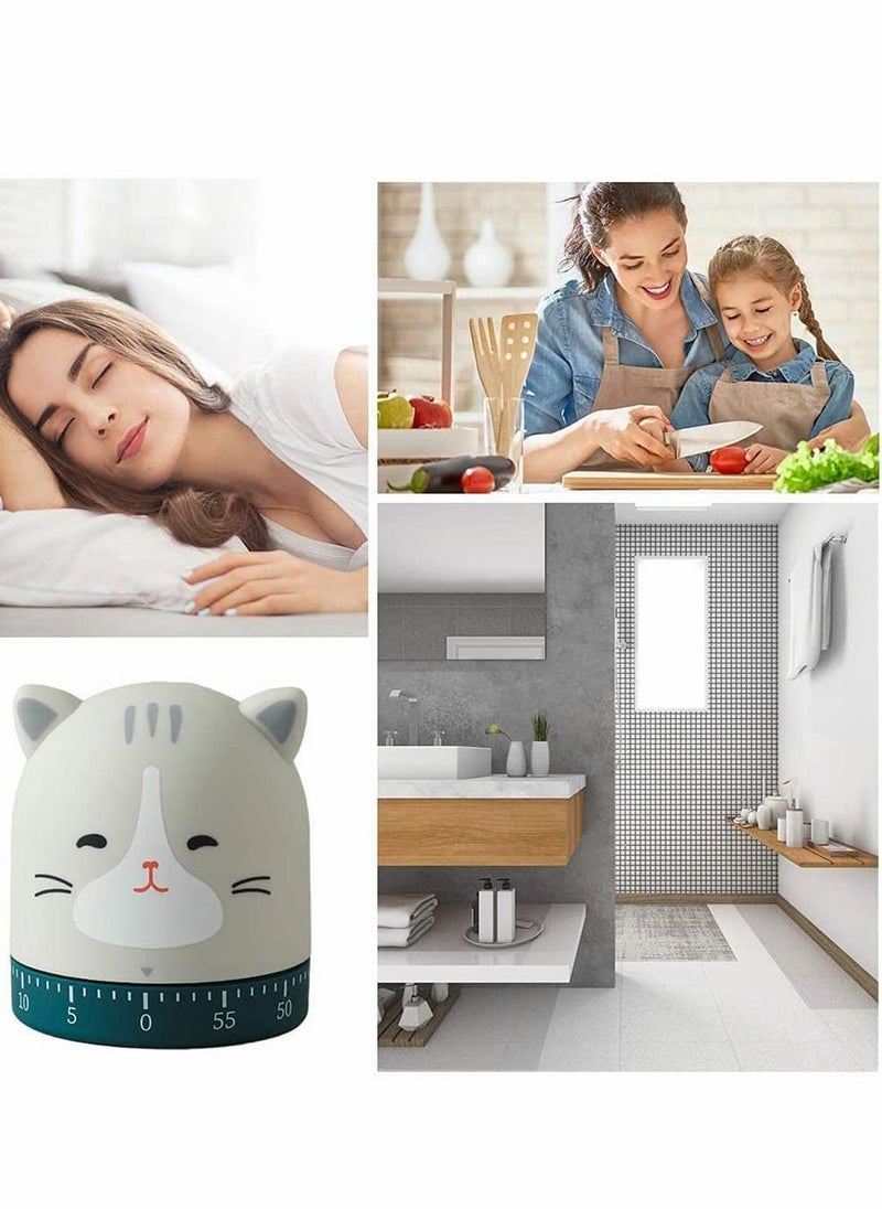 SYOSI Mechanical Kitchen Timer,  360 Degree Rotating Cute Animals Mechanical Timer for Kids, No Batteries Loud Ring, Cooking Reading Do Sports Boiling Egg  - Image 2