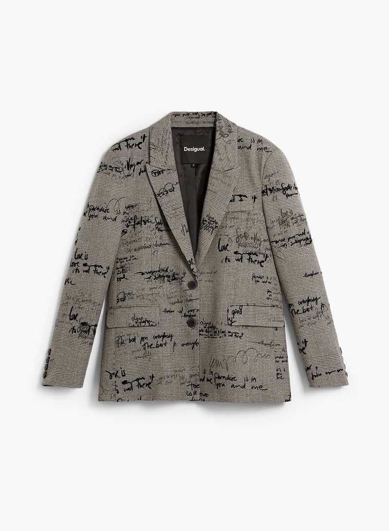 DESIGUAL Classic-Cut Blazer With Desigual Text - Image 4