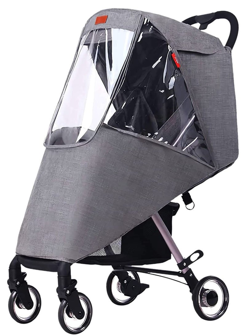 SYOSI Stroller Rain Cover Universal Weather Shield for Pushchair Stroller Buggy Pram Pushchair Rain Cover with Zip Rain Cover for Pram Baby Travel Weather Shield Fit Most Strollers - Image 1