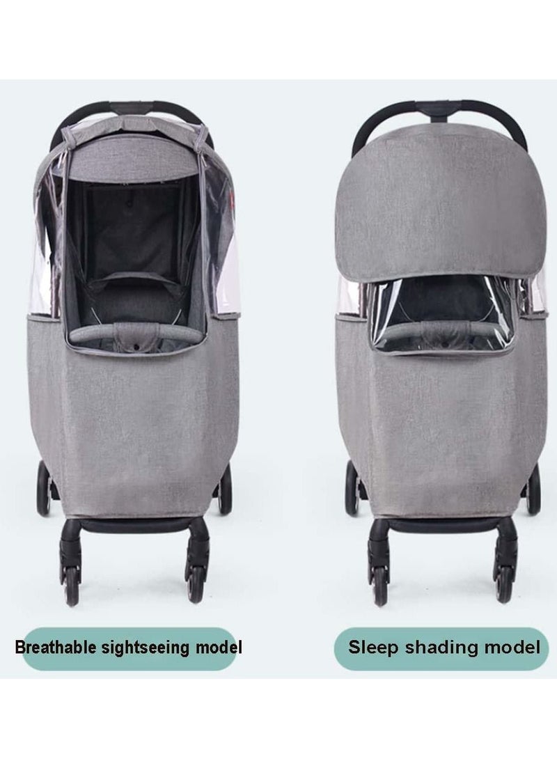 SYOSI Stroller Rain Cover Universal Weather Shield for Pushchair Stroller Buggy Pram Pushchair Rain Cover with Zip Rain Cover for Pram Baby Travel Weather Shield Fit Most Strollers - Image 5