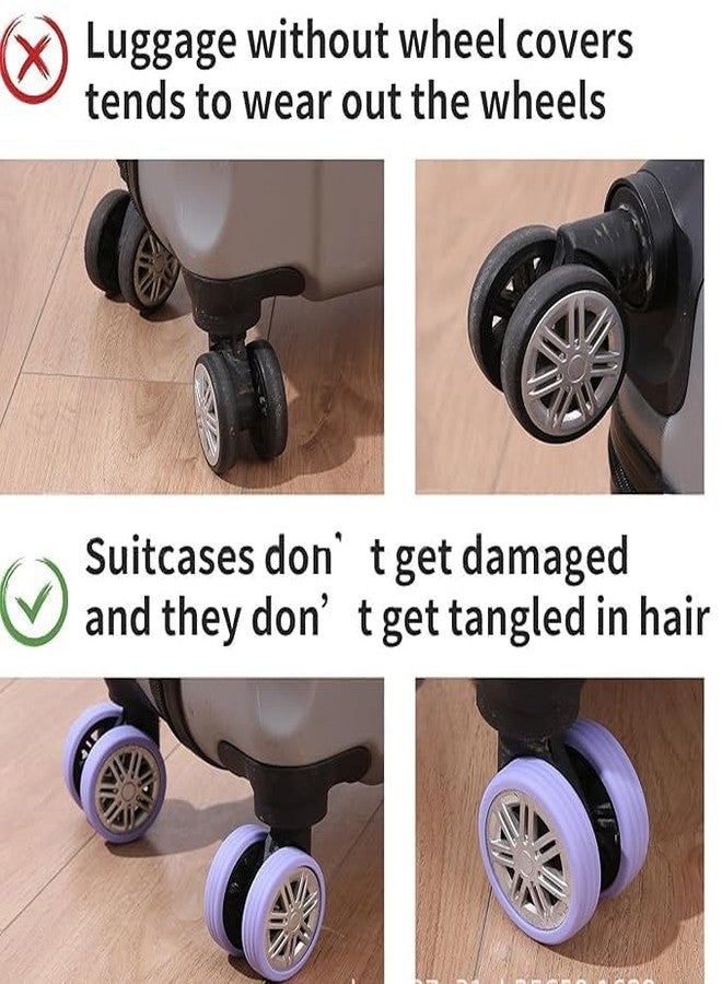 JIGVA Suitcase Wheel Protector Covers, Silicone Trolley Bag & Luggage Wheel Covers for Smooth Rolling and Floor Protection, Anti-Scratch Reusable Wheel Sleeves for Travel & Office Chairs (Pack of 8) - Image 4