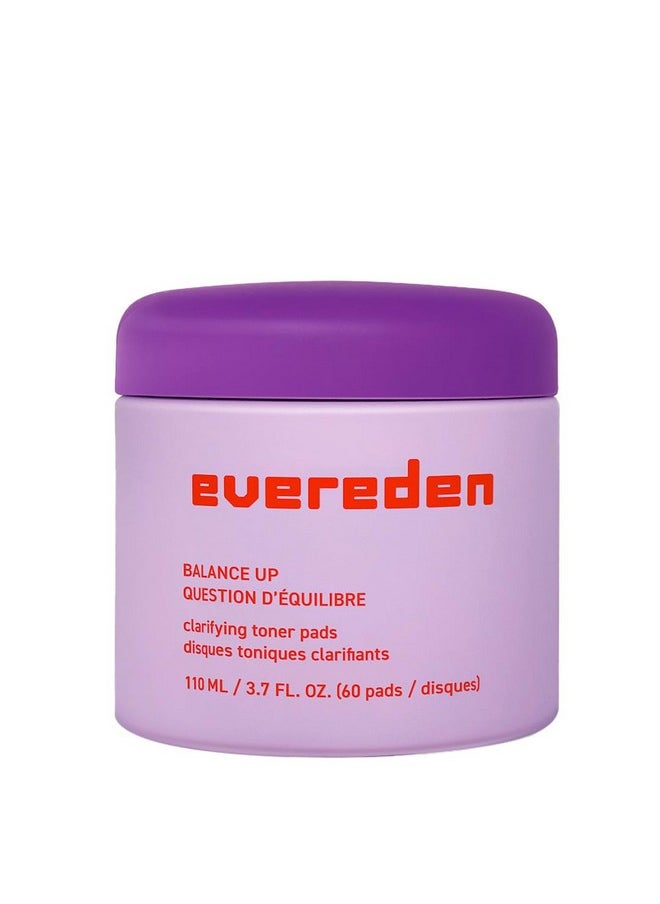 Evereden Evereden Balance Up Toner Pads for Face - Clean and Vegan Pre-Teen Water-Based Face Toner Pads with Green Tea, Chamomile, and White Tea For Oily and Pimple-Prone Skin - Balanced Skin & Clog-Free Pores  - Image 1