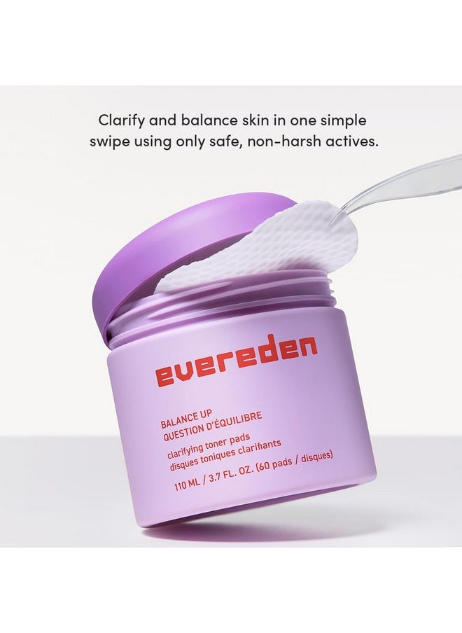Evereden Evereden Balance Up Toner Pads for Face - Clean and Vegan Pre-Teen Water-Based Face Toner Pads with Green Tea, Chamomile, and White Tea For Oily and Pimple-Prone Skin - Balanced Skin & Clog-Free Pores  - Image 2