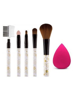adbeni Gci780 Heart Shape Mini Makeup Kit With 1 Puff And 5 Brushes  - Image 4