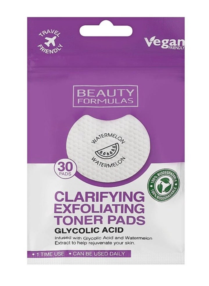 BEAUTY FORMULAS Glycolic Acid Exfoliating Pads - Image 1
