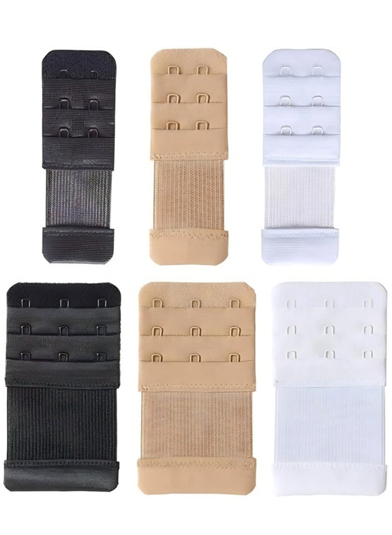 T NEWFUN 6PCS Bra Extenders for Women – 2 Hook & 3 Hook Extension Set in – Soft Stretchy Bra Strap Extenders for Pregnancy, Weight Change, Everyday Comfort - Image 1