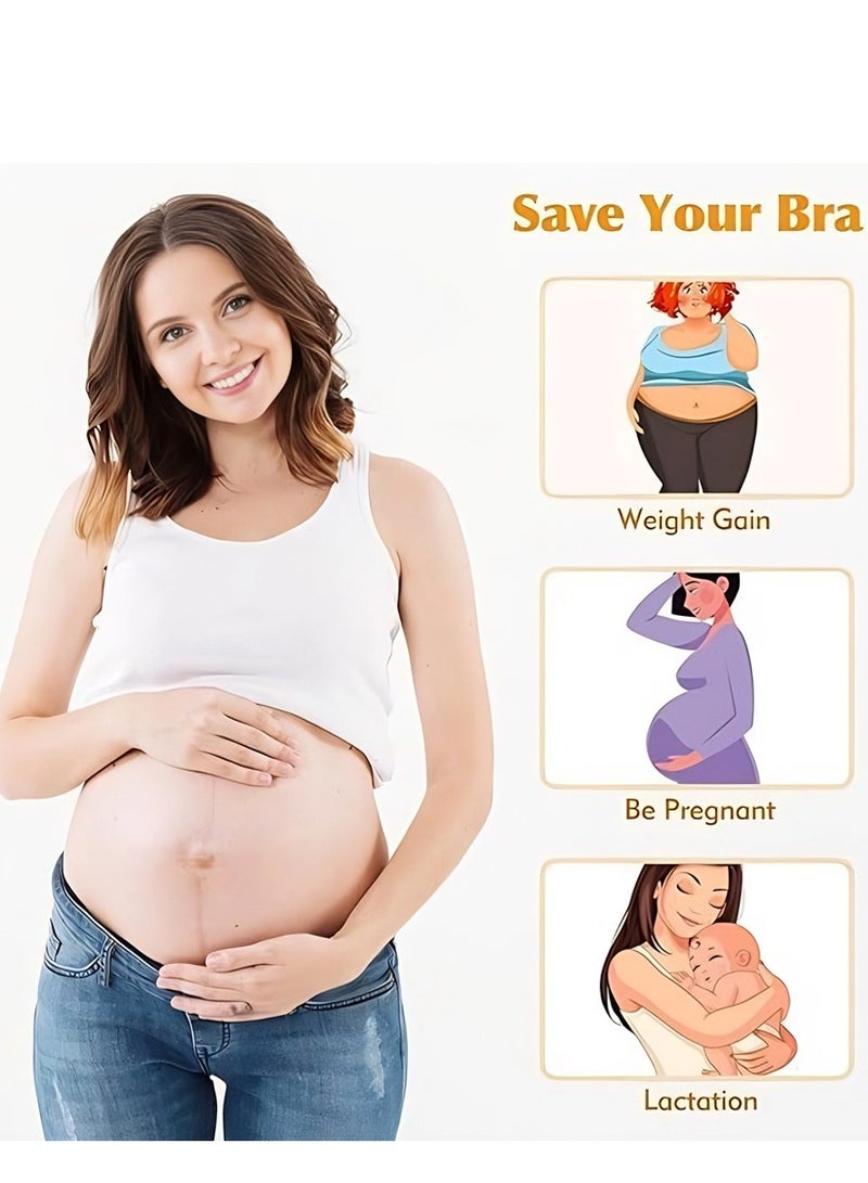 T NEWFUN 6PCS Bra Extenders for Women – 2 Hook & 3 Hook Extension Set in – Soft Stretchy Bra Strap Extenders for Pregnancy, Weight Change, Everyday Comfort - Image 5