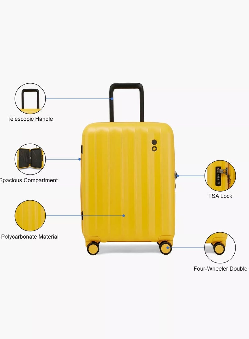 Echolac Amos Pro 54 Cm Cabin Luggage Trolley - Yellow - Image 5