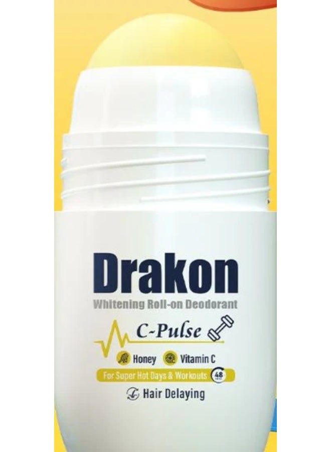 Drakon Whitening Roll-On Deodorant Fragrance Honey & Vitamin C Scent 50ML