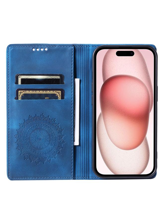 S-TOP Case For iPhone 14 Plus Totem Embossed Magnetic Leather Phone Case - Image 4