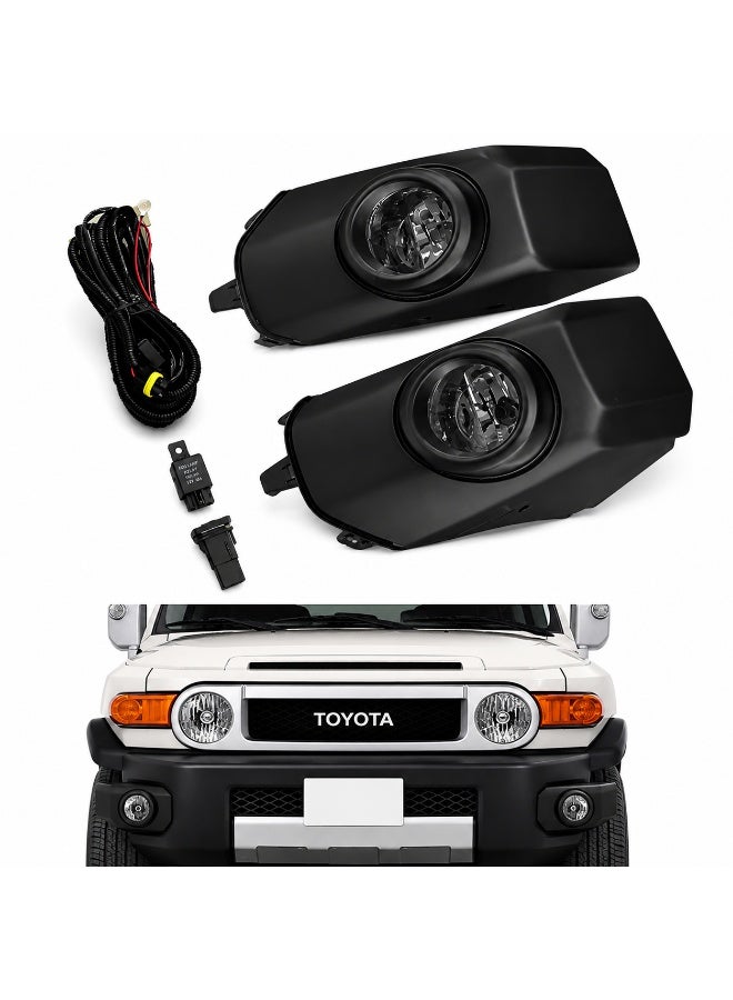 Toyota FJ Fog Lamps Set 2007 to 2022 Black 2 Piece Water and Moisture Resistant Design - Image 2