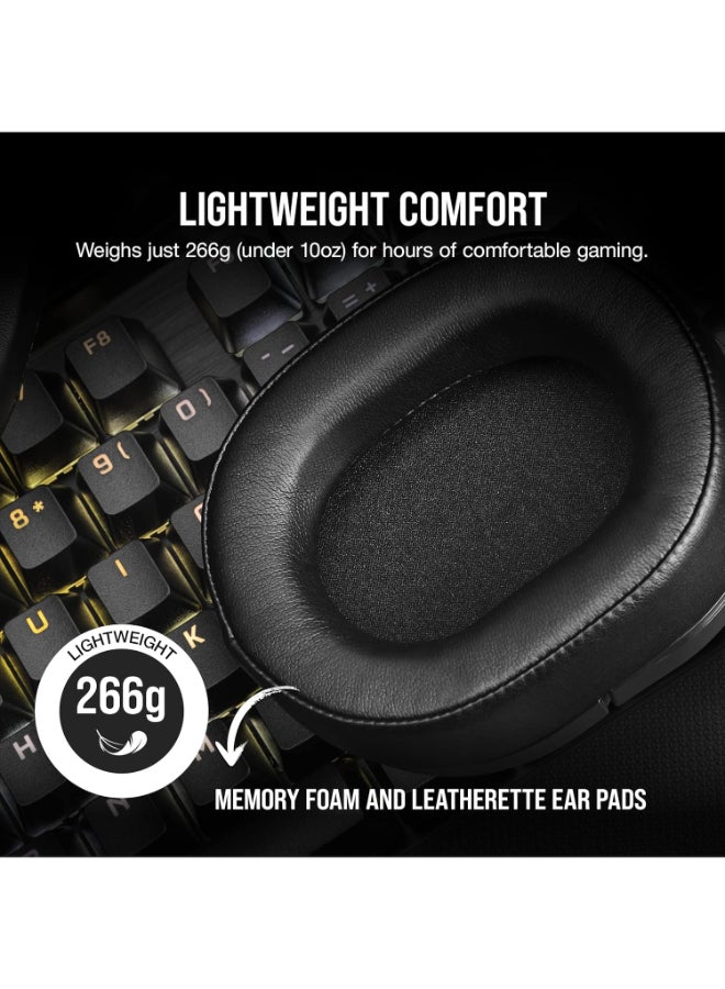 CORSAIR Hs55 Wireless Gaming Headset, Carbon, Low-Latency 2.4Ghz Wireless Or Bluetooth, Dolby Audio 7.1 Surround Sound On Pc And Mac, Omni-Directional Microphone With Flip-To-Mute Function - Image 4